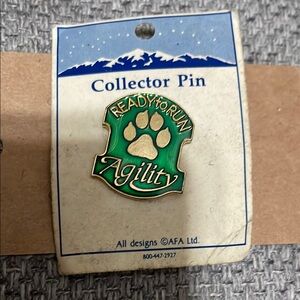 Green Ready to Run Agility Collector Pin